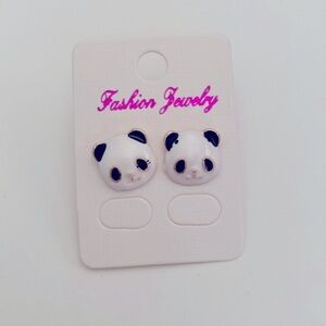 Panda stud earrings